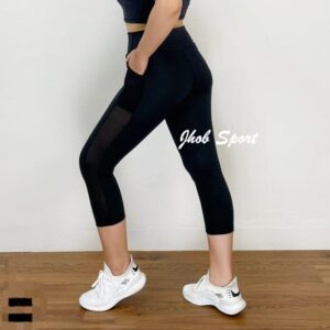 246 Legging 7/8 Polos Jaring - Gambar 4