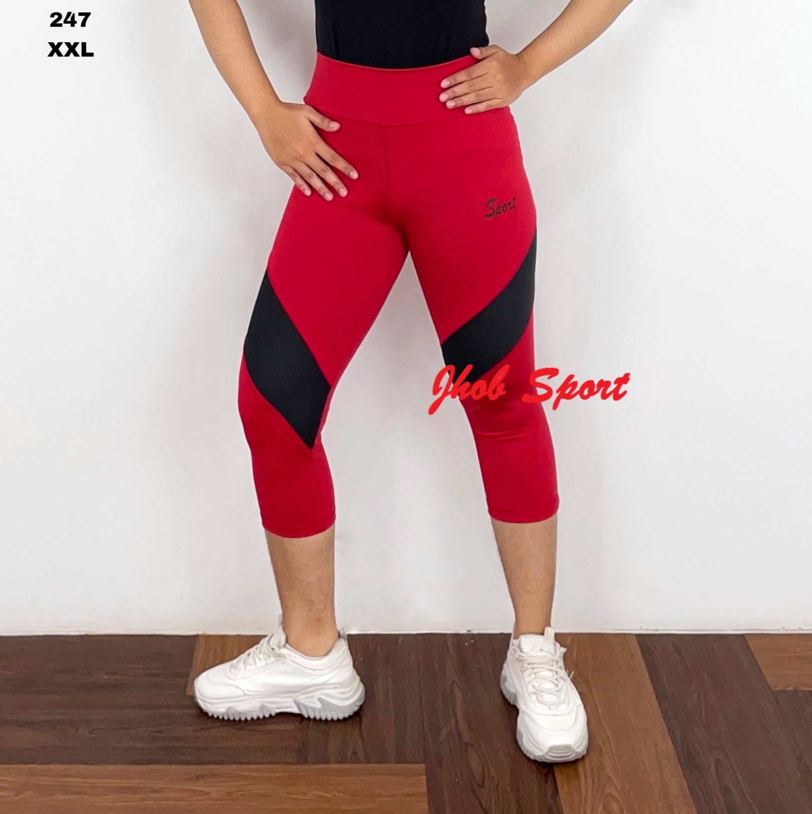247 Legging 7/8 Jaring Polos Jumbo