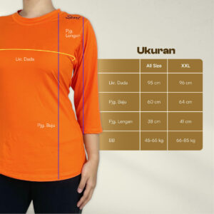 512 kaos olahraga lengan 7/8 pendek